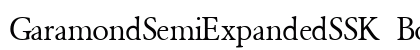 GaramondSemiExpandedSSK Bold Italic Preview