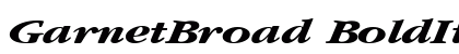 GarnetBroad BoldItalic Preview