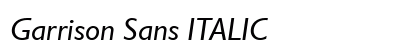 Garrison Sans ITALIC Preview