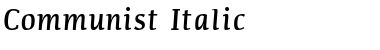 Communist Italic Font