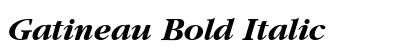 Gatineau Bold Italic Preview