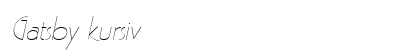 Gatsby kursiv Preview