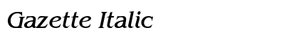 Gazette Italic Preview