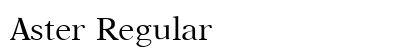Aster Regular Preview