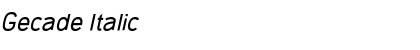 Gecade Italic Font