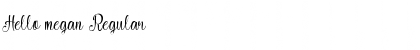 Download Hello megan Font Download Hello megan Font