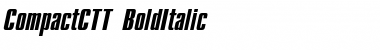 CompactCTT BoldItalic Font