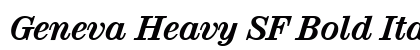 Geneva Heavy SF Bold Italic Preview