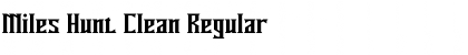 Miles Hunt Clean Regular Font