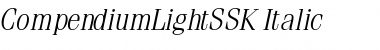 CompendiumLightSSK Italic Font