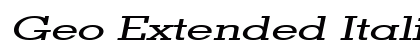 Geo Extended Italic Preview