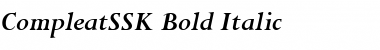 CompleatSSK Bold Italic Font