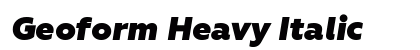 Geoform Heavy Italic Preview