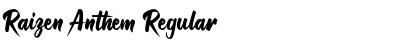 Download Raizen Anthem Font