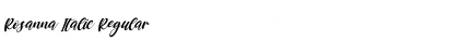 Rosanna Italic Regular Font