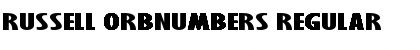 Russell-ORBNumbers Regular Font