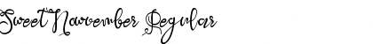 Sweet Nowvember Regular Font