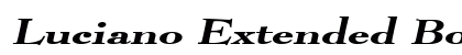 Luciano Extended BoldItalic Preview