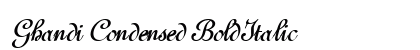 Ghandi Condensed BoldItalic Preview