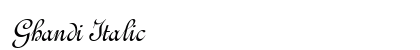 Ghandi Italic Preview
