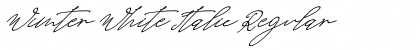 Wimter White Italic Regular Font