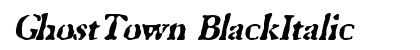 GhostTown BlackItalic Preview