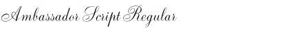 Ambassador Script Regular Font