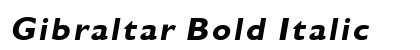 Gibraltar Bold Italic Preview