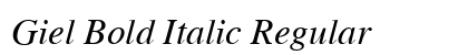 Giel Bold Italic Regular preview