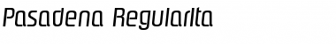 Pasadena-RegularIta Regular Font