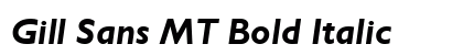 Gill Sans MT Bold Italic Preview