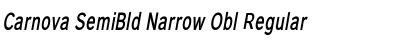Download Carnova SemiBld Narrow Obl Font