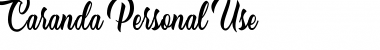 Download Caranda Personal Use Font Download Caranda Personal Use Font