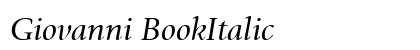 Giovanni BookItalic preview