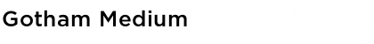 Gotham Medium Font