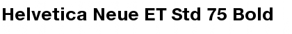 Helvetica Neue ET Std 75 Bold Font