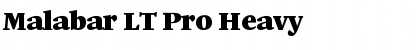 Malabar LT Pro Heavy Font
