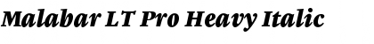 Malabar LT Pro Heavy Italic Font