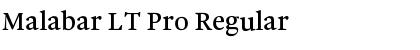 Malabar LT Pro Regular Font