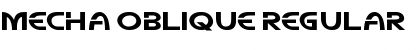 Mecha Oblique Regular Font