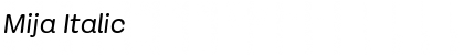 Mija Italic Font