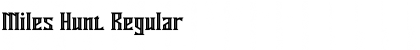 Miles Hunt Regular Font