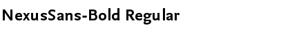 NexusSans-Bold Regular Font