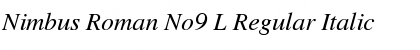 Nimbus Roman No9 L Regular Italic Font