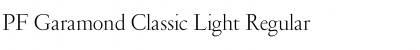 PF Garamond Classic Light Regular Font