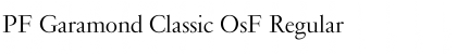 Download PF Garamond Classic OsF Font