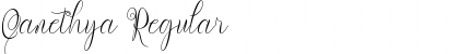 Qanethya Regular Font