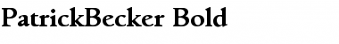 PatrickBecker Bold Font