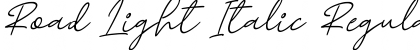 Road Light Italic Regular Font