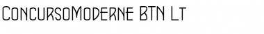 ConcursoModerne BTN Lt Regular Font